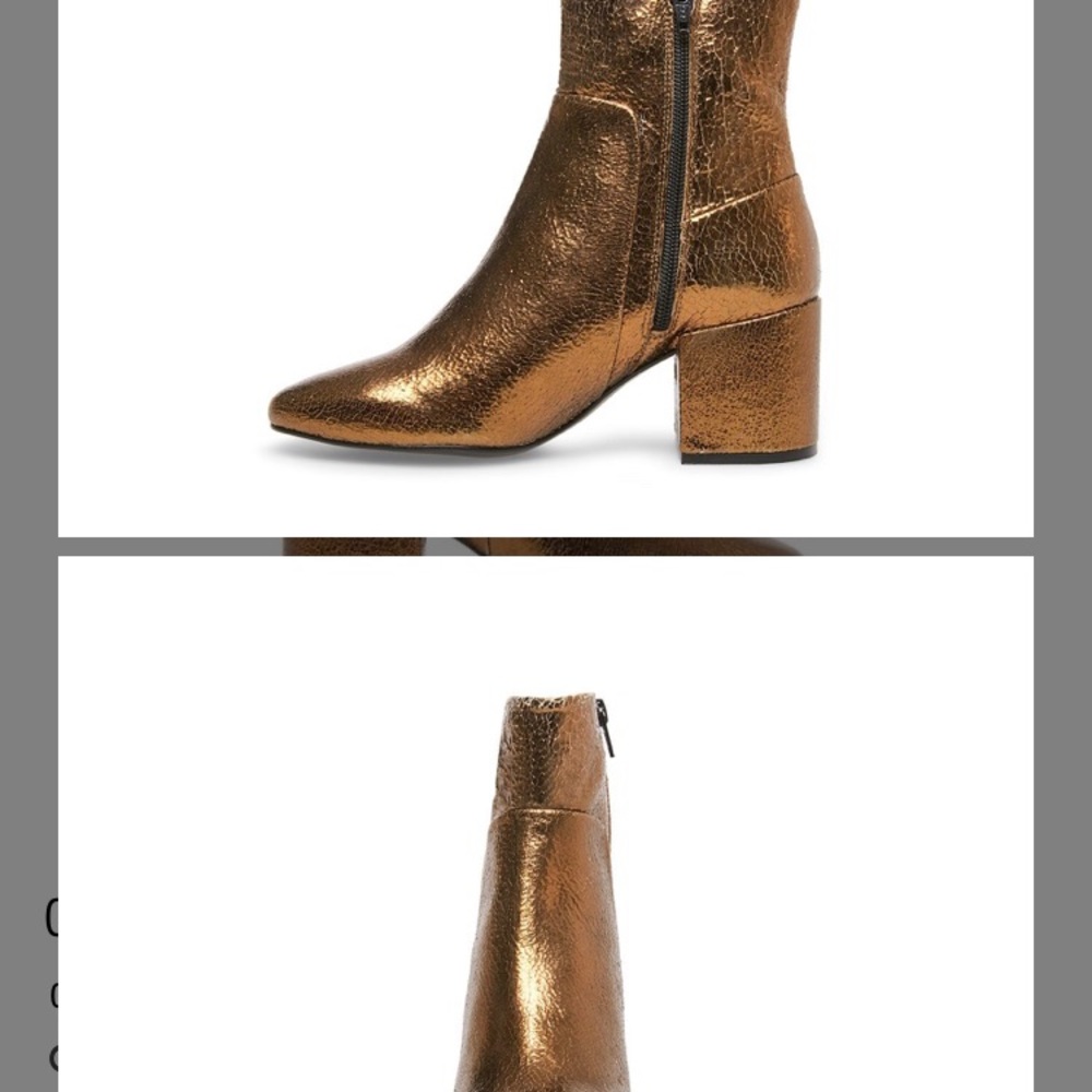 ‼️SOLD ‼️Steve Madden leather bronze bootie NIB - Picture 3 of 6